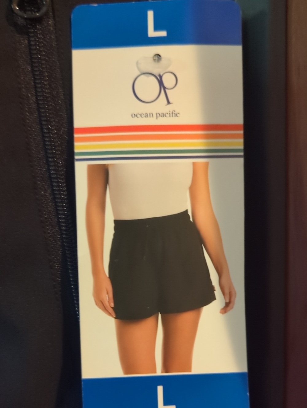 OP Women’s Black Athletic Shorts with Zipper Pockets - Picture 2 of 4